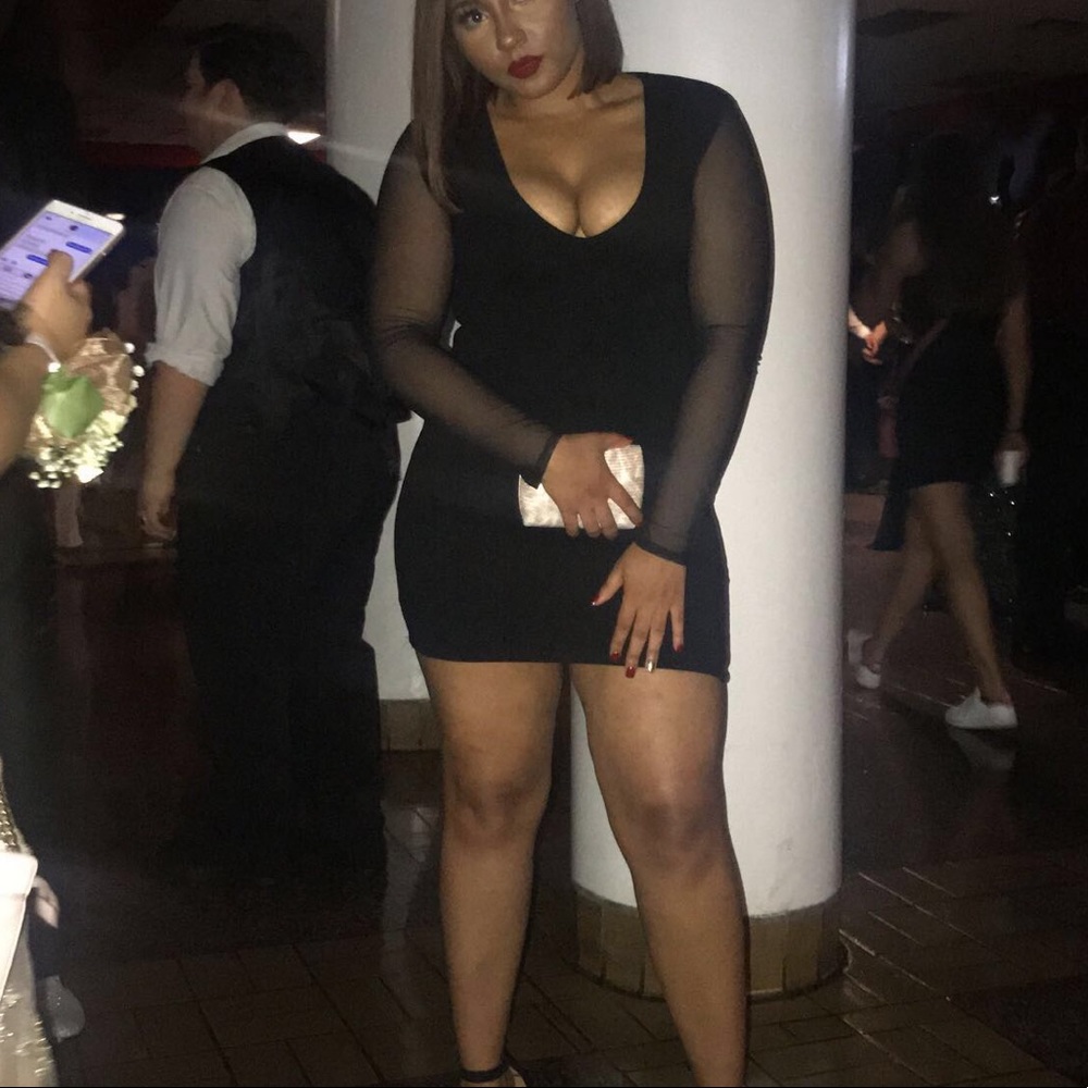PrettyLittleThing mini black dress